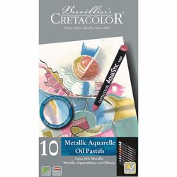 Набор профессиональных восковых мелков Metalic Cretacolor 10 цв.