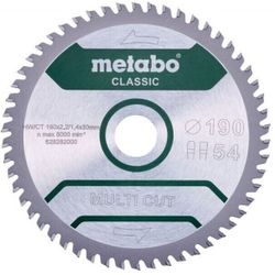 купить Диск отрезной Metabo 628663000 Panza ferastrau circular Multi CUT classic HW/CT 190x30, Z54 FZ/TZ 5° в Кишинёве 