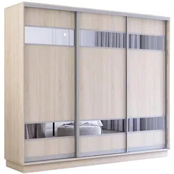 купить Шкаф Mobildor-Lux Раздвижные двери Fox из ДСП с зеркальными элементами (260x60x210 см, высота) Sonoma в Кишинёве 