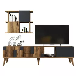 купить Стенка Trendy Madrid, Antracit 180x48x33cm в Кишинёве 