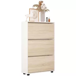 купить Полка для обуви Mobildor-Lux Leo 60x27x125H cm White/Sonoma в Кишинёве 
