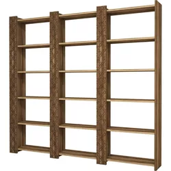 cumpără Raft de birou Trendy Orasul 3, Nuc, Nuc 184x170x24cm, raft de carti în Chișinău 