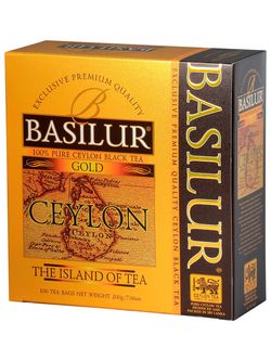 Чай черный Basilur The Island of Tea Ceylon GOLD, 100пак