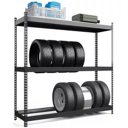 cumpără Raft de depozitare Nex Home Raft metalic Titan 1680x1200x500mm, 2 nivele + 1 poliță din PAL, Antracit în Chișinău 