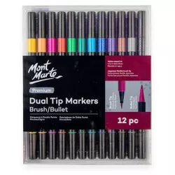 cumpără Set de creație Mont Marte MMPM0062 Marker cu varf dublu Pensule/Bullet 12 buc în Chișinău 