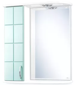 купить Зеркало для ванной Mashtab 5083 Domino 600x200x720 Alb-Verde в Кишинёве 