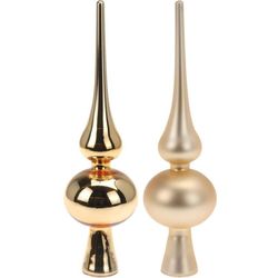 купить Новогодний декор Promstore 32946 Верхушка елочная стеклянная 20сm, золотая в Кишинёве