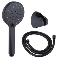 купить Набор для душа Hydro S Aquafix 05 cu 3 funcții + furtun inox 1.5m, negru (0103236) в Кишинёве 