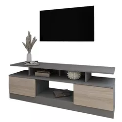 cumpără Comodă TV Smartex (16504) Т9 120cm TV Grafit+Stejar Deschis în Chișinău 