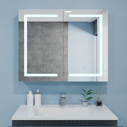 купить Зеркало для ванной Bayro Optima LED touch 1000x700 белый в Кишинёве 