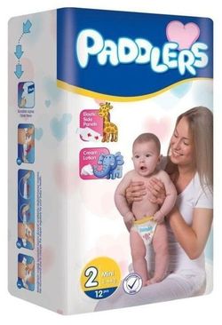 Подгузники Paddlers Mini №2 Mini 3-6kg 12