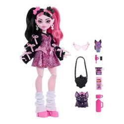 купить Кукла Mattel JHK29 Monster High, Draculaura cu liliac de companie в Кишинёве 