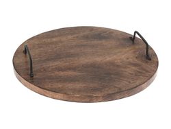 Tava de servire mango EH D39X5cm, manere metalice