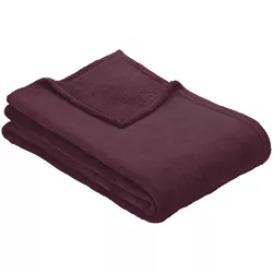 cumpără Cuvertură Ibena 3640/430 Plain Fleecedecke Olbia 150x200 Dark red în Chișinău 