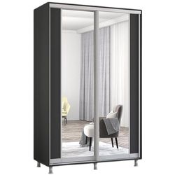 cumpără Dulap Mobildor-Lux Aron-S uși glisante din PAL cu oglindă vertical (130x60x240H cm) Anthracite în Chișinău 