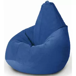 cumpără Fotoliu BeanBag BeanBag BM6070, Кресло Груша из велюра Standart, с двойным чехлом, XXL, Синий în Chișinău 