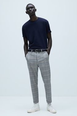 Брюки ZARA Бежевый в клетку 4253/588/049 zara.