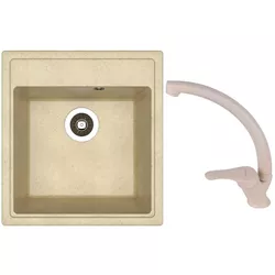 cumpără Chiuvetă bucătărie cu bateria Dr.Gans Nika 470 + SanDonna F 1069 bej în Chișinău 