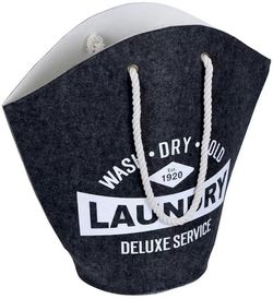 cumpără Coș pentru rufe Bisk 07972 Cos p/u albituri din textil negru în Chișinău 