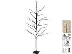 Copac decorativ 120cm, 240micro LED, timer, alb-cald