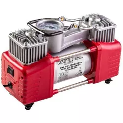 купить Портативный компрессор для авто Raider RD-AC14, 2 цилиндра, с принадлежностями в Кишинёве 
