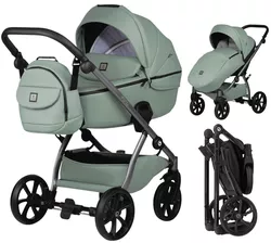 cumpără Сărucior pentru copii Tutis 2in1 UNO5+ Leather 2/1 Sage (1402039) în Chișinău 