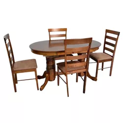 cumpără Set masă și scaune Evelin di Costacurta стол HV-31N Burnish + 4 стула Gloria Burnish/Brown în Chișinău 