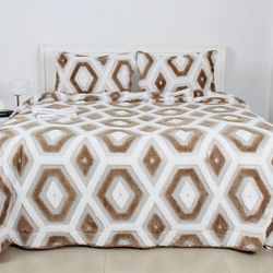 cumpără Textile de casă Relaxe Home 024554 Cuvertura TEP BOHO 220x240cm, Beige în Chișinău 