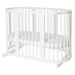 cumpără Pătuț Ingvart 1729001 9in1 Smart Bed Rotund Milky (transformabil), 72x72x120cm în Chișinău 