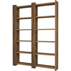 cumpără Raft de birou Trendy Orasul 2, Nuc, Nuc 124x170x24cm, raft de carti în Chișinău 