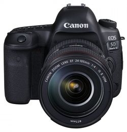 купить Фотоаппарат зеркальный Canon EOS 5D Mark IV + 24-105mm F/4 L IS II USM (1483C030) в Кишинёве
