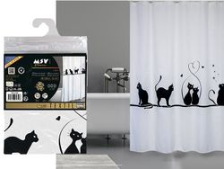 Шторка для душа 180X200cm Cat, полиэстер