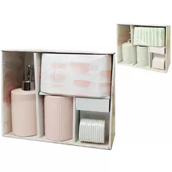 купить Аксессуар для дома Promstore 39974 Набор для ванной керамический Bathroom 3ед в Кишинёве