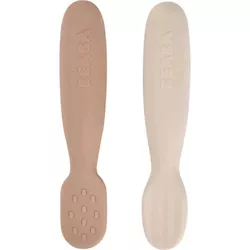 cumpără Seturi pentru hrănire bebelușilor Beaba B913593 Set 2 linguri silicon Praline/Clay în Chișinău 