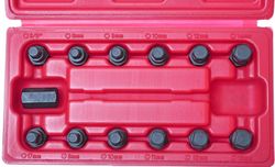 cumpără Set de tubulare, bite, duze JTC JTC-1117 комплект головок для маслосливных пробок 13 предметов (пласт.ящик) în Chișinău 