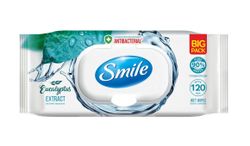 Влажные салфетки с экстрактом эвкалипта Smile, 120 шт.