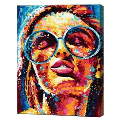 GX33905 Красивая в очках Картина по номерам 40x50 cm