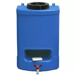 купить Аксессуар для бассейна Uniplast 37268 Резервуар для воды с краном 20 л (синий) с мыльницей (18x30x47,5 см) в Кишинёве 