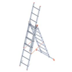Лестница алюминиевая Sarayli Triple 3x7