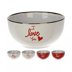 купить Салатница Tognana 51377 13cm Sf.Valentine alb/rosu, portelan в Кишинёве 