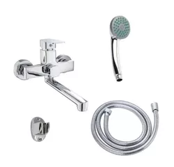 cumpără Baterie pentru cadă Hydro S Set baterie cadă, pipă mobilă, cu pară și furtun, Aquafix 801, crom (0400373) în Chișinău 