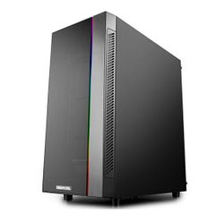 Case ATX Deepcool MATREXX 55 V3 ADD-RGB 3F, w/o PSU, 3x120mm,Tempered Glass, RGB, USB3.0, Black
