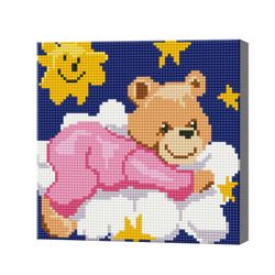 Медвежонок на облачке, 20x20 см, алмазная мозаика