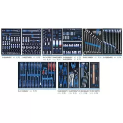 cumpără Set de unelte de mână King Tony 934-010MRVD в ложаментах 286 ед. VAG, MB, OPEL, BMW, Japanese în Chișinău 