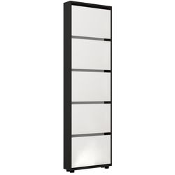 купить Полка для обуви Mobildor-Lux Leo Slim 50x16x203H cm Anthracite/White в Кишинёве 
