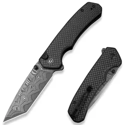 купить Нож походный Civivi C19059C-DS1 Brazen, G10 carbon fiber, Button Lock в Кишинёве 