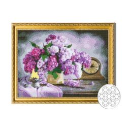 купить Картина по номерам Art Gallery GA80089 Mozaic cu diamante 40x50cm Buchetel de liliac в Кишинёве 