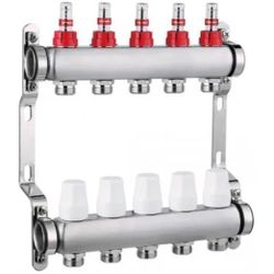 купить Комплект распределителей Hydro S Colector complet din Inox, 6 căi, cu debitmetru, 1"x3/4"x16 (0711372) в Кишинёве 
