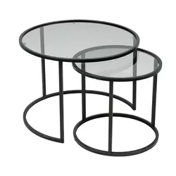 купить Журнальный столик Trendy Set masuta de cafea, Tokyo, Negru, 60x43x60cm в Кишинёве 
