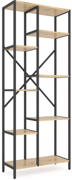 купить Cтеллаж складской Nex Home Raft metalic Loft Cascade 1780x700x300mm, 7 nivele, PAL, Anthracite/Oak Artisan в Кишинёве 
